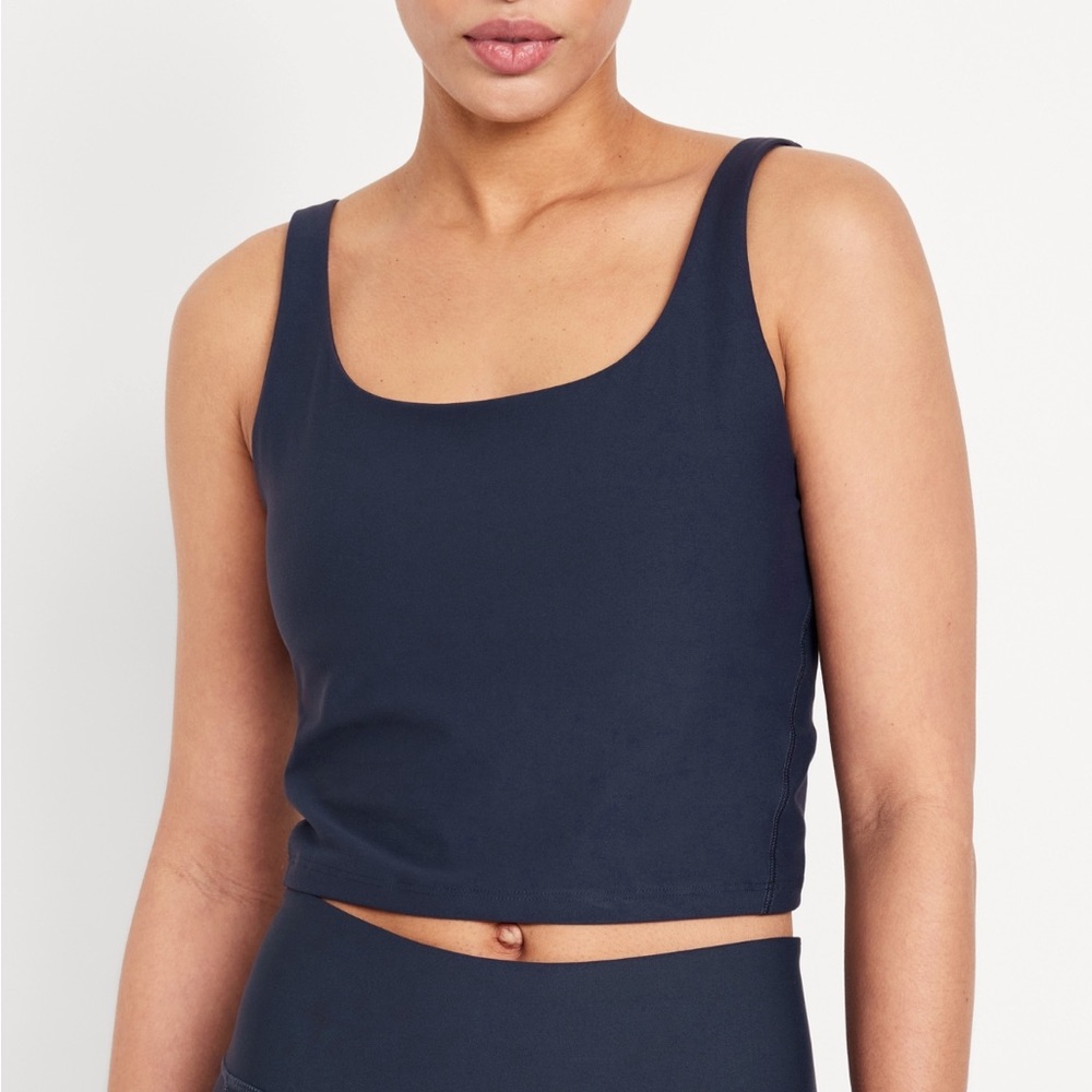 Old Navy Active Women’s Light Support Powersoft Navy Blue Longline Sports Bra